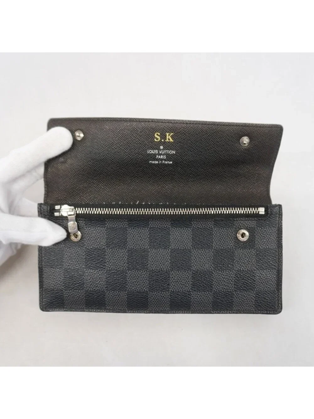 Louis Vuitton Wallet Damier Graphite Portefeuille Accordeon Black Gray